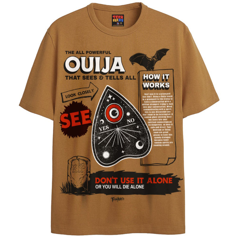 OUIJA T-Shirts DTG Small Yellow 