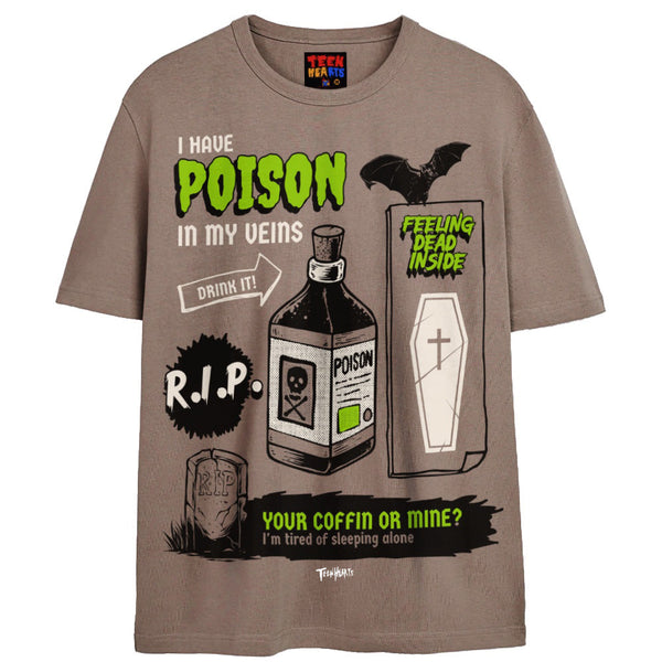 POISON T-Shirts DTG Small Tan 