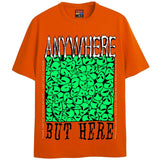 ANYWHERE BUT HERE T-Shirts DTG Small ORANGE 