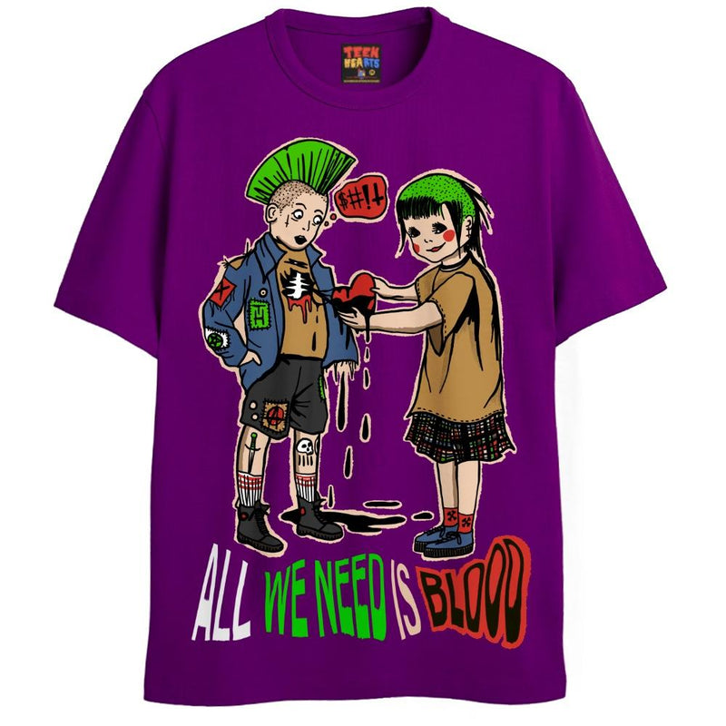 ALL WE NEED T-Shirts DTG Small Purple 