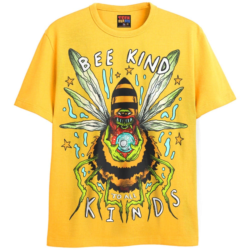 BEE KIND T-Shirts DTG Small Yellow 