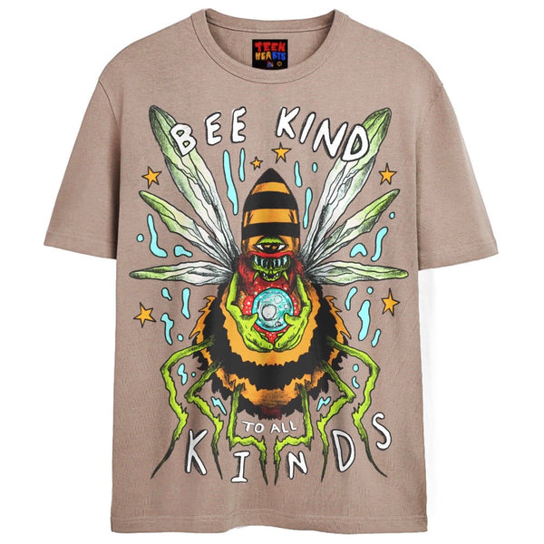 BEE KIND T-Shirts DTG Small Tan 