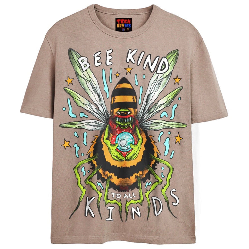 BEE KIND T-Shirts DTG Small Tan 
