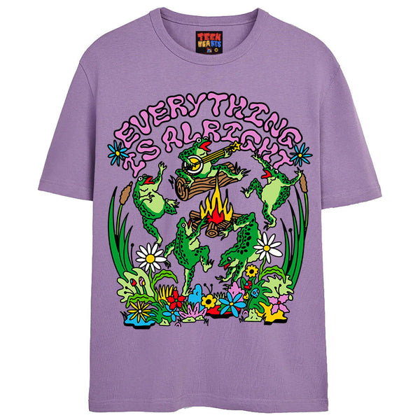 ALRIGHT FROGS T-Shirts DTG Small Lavender 