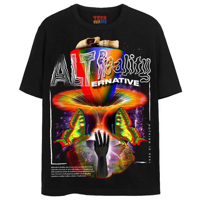 ALTERNATIVE REALITY T-Shirts DTG Small Black 