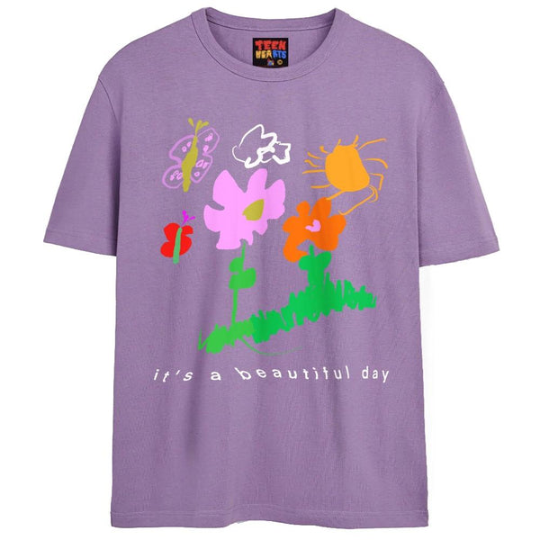 BEAUTIFUL DAY T-Shirts DTG Small Lavender 