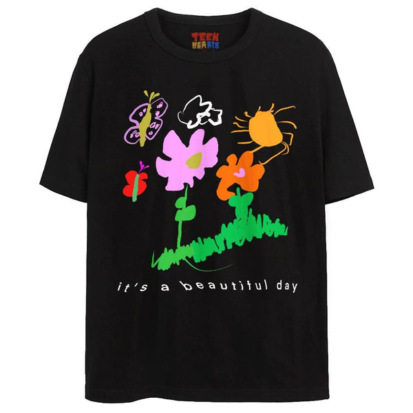 BEAUTIFUL DAY T-Shirts DTG Small Black 