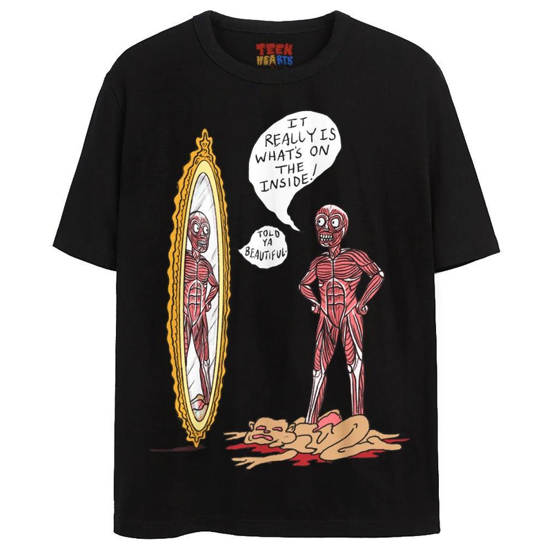 BEAUTY INSIDE T-Shirts DTG Small Black 