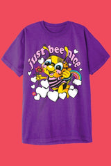 JUST BEE NICE T-Shirts DTG Small PURPLE 