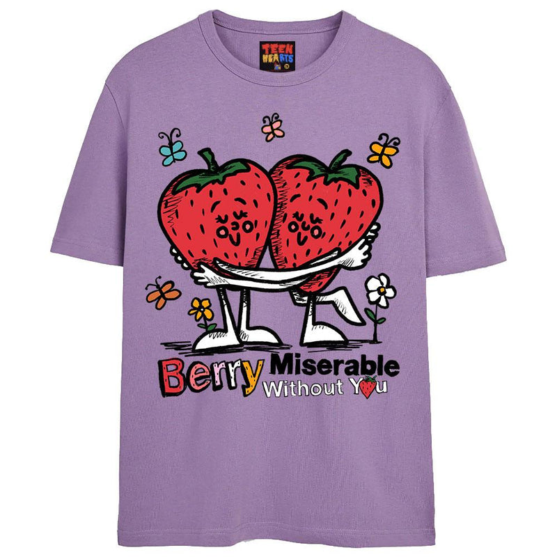 BERRY MISERABLE T-Shirts DTG Small LAVENDER 