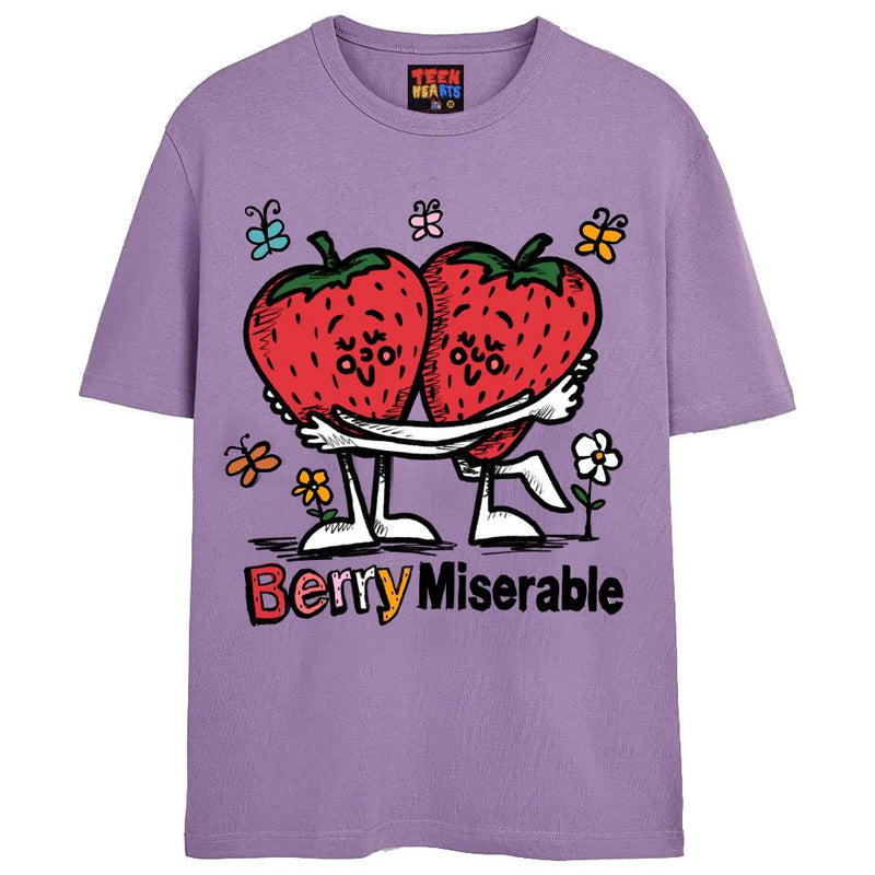 BERRY MISERABLE T-Shirts DTG Small LAVENDER 