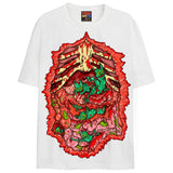 BLOOD + GUTS T-Shirts DTG Small White 