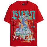 BURN IN HELL T-Shirts DTG Small Red 