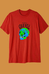 WE NEED A CHANGE T-Shirts DTG Small RED 