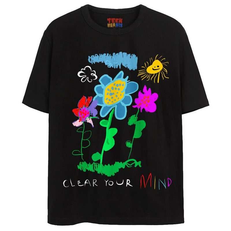 CLEAR YOUR MIND T-Shirts DTG Small Black 