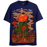 CREEPS COME OUT T-Shirts DTG Small Navy 
