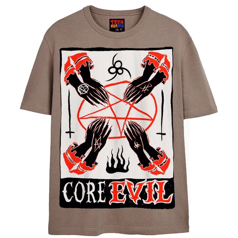 CORE EVIL T-Shirts DTG Small Tan 