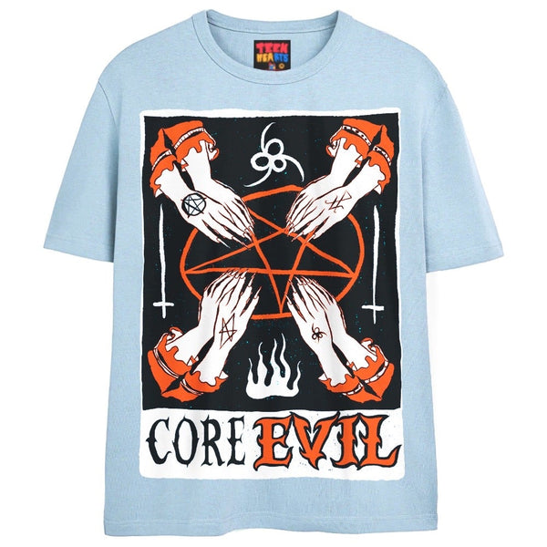 CORE EVIL T-Shirts DTG Small Blue 