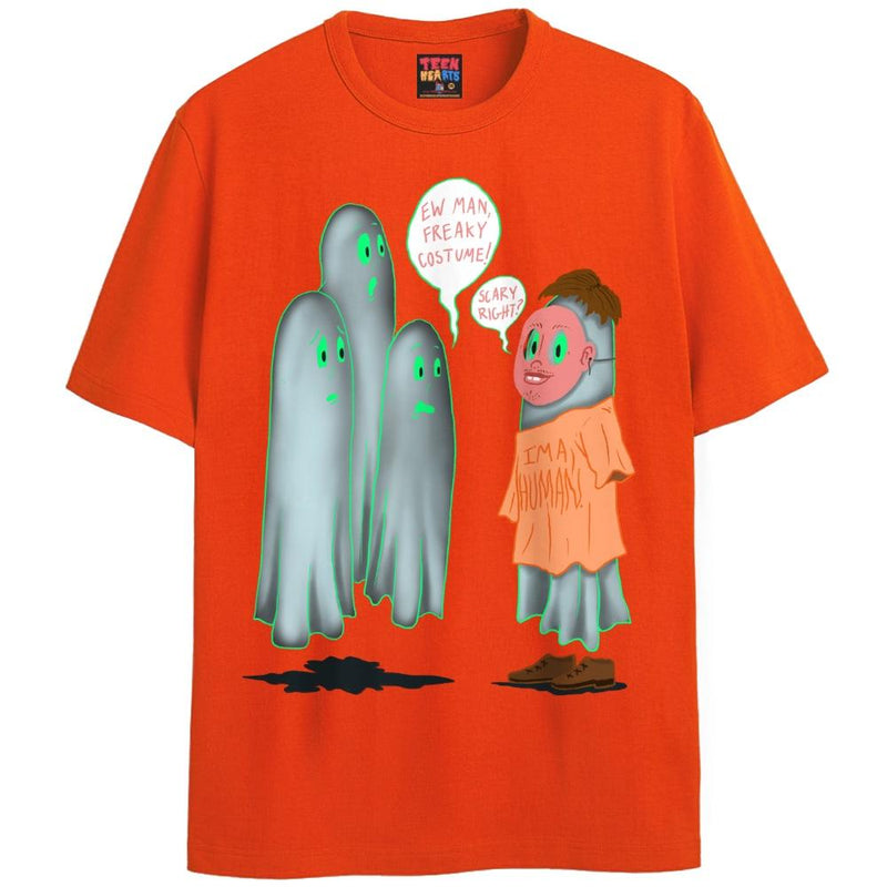GHOST COSTUME T-Shirts DTG Small Orange 