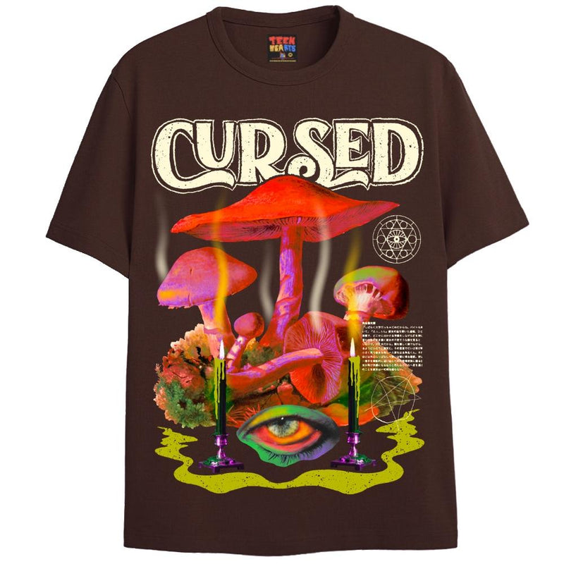 CURSED T-Shirts DTG Small Brown 