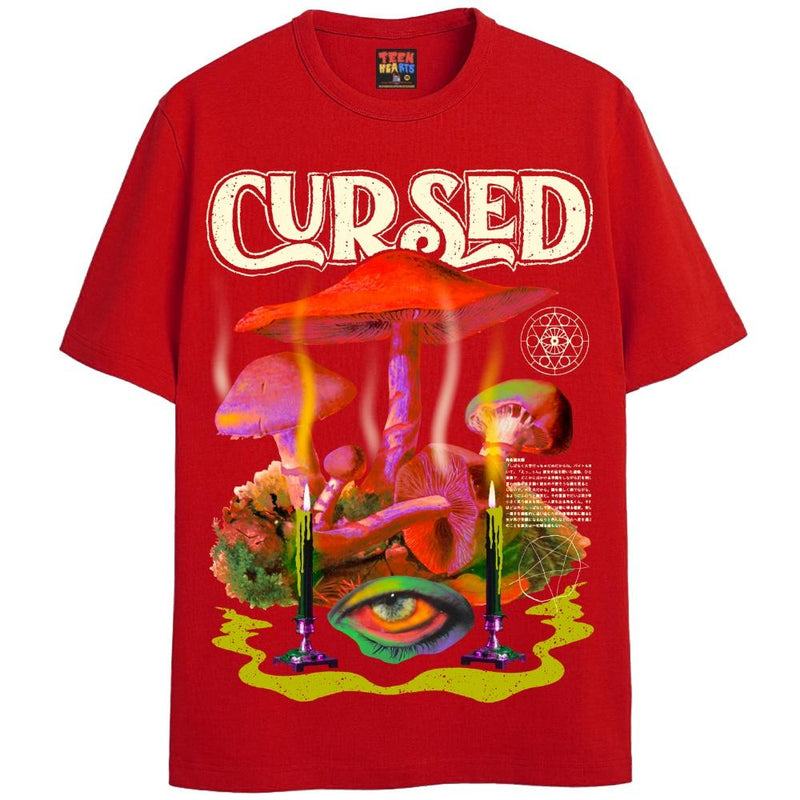 CURSED T-Shirts DTG Small Red 