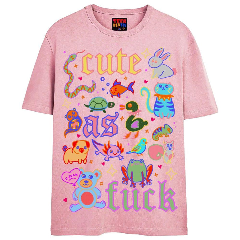 CUTE AF T-Shirts DTG Small Pink 