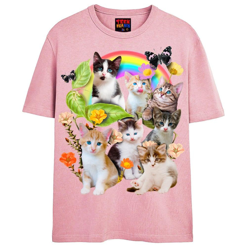 CUTE KITTENS T-Shirts DTG Small Pink 