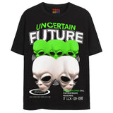 UNCERTAIN FUTURE T-Shirts DTG Small BLACK 