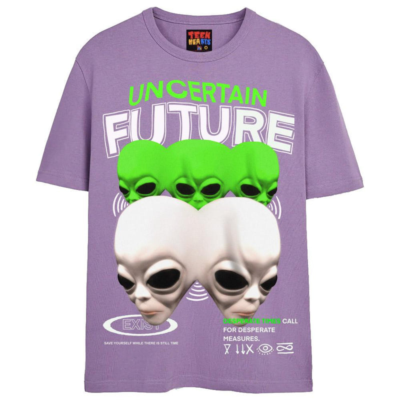 UNCERTAIN FUTURE T-Shirts DTG Small LAVENDER 