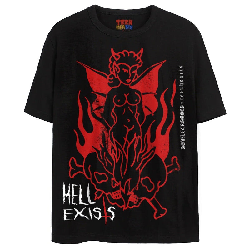 HELL EXISTS T-Shirts DTG Small Black 