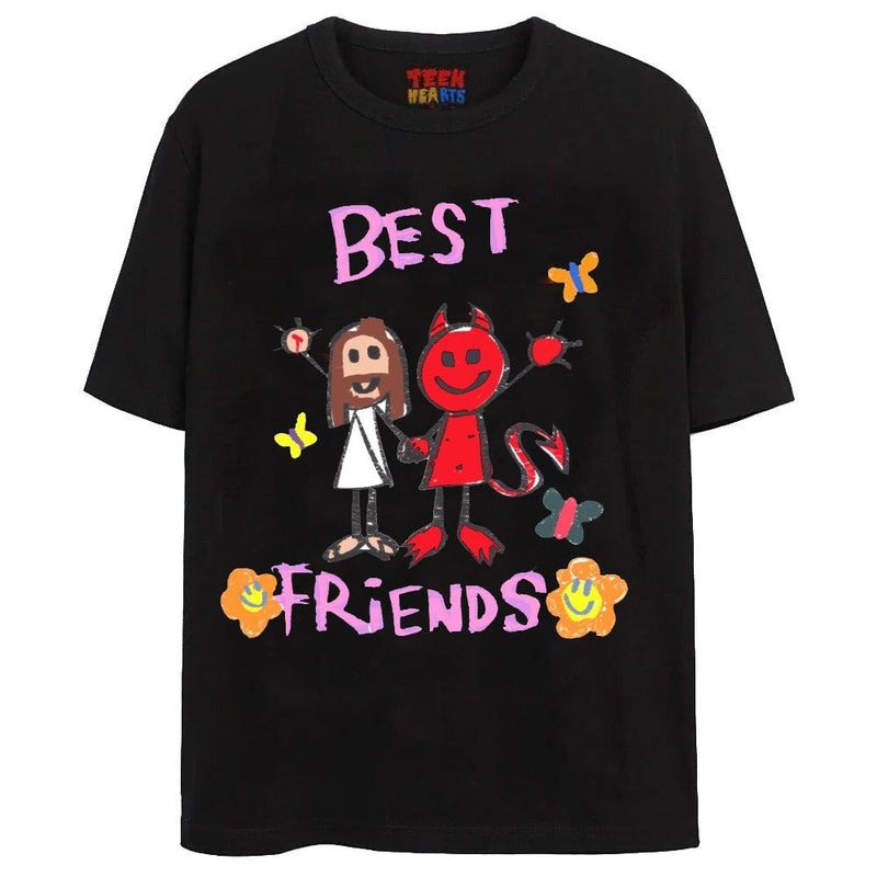 BEST FRIENDS T-Shirts DTG Small BLACK 