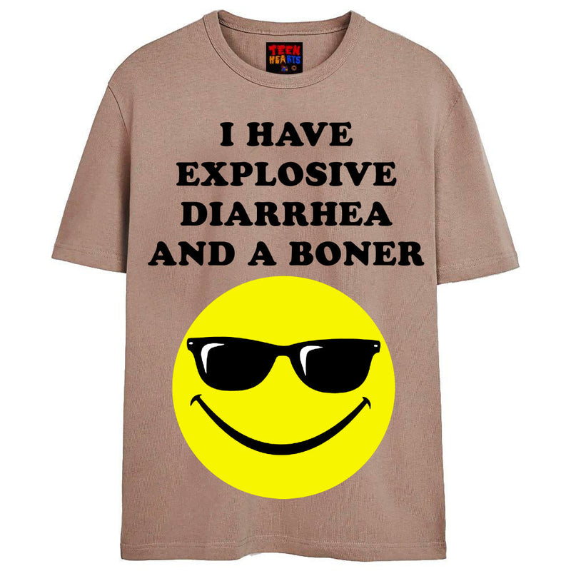 DIARRHEA BONER T-Shirts DTG Small Tan 