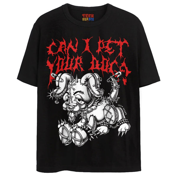 CAN I PET YOUR DOG? T-Shirts DTG Small Black 