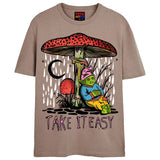 TAKE IT EASY T-Shirts DTG Small TAN 