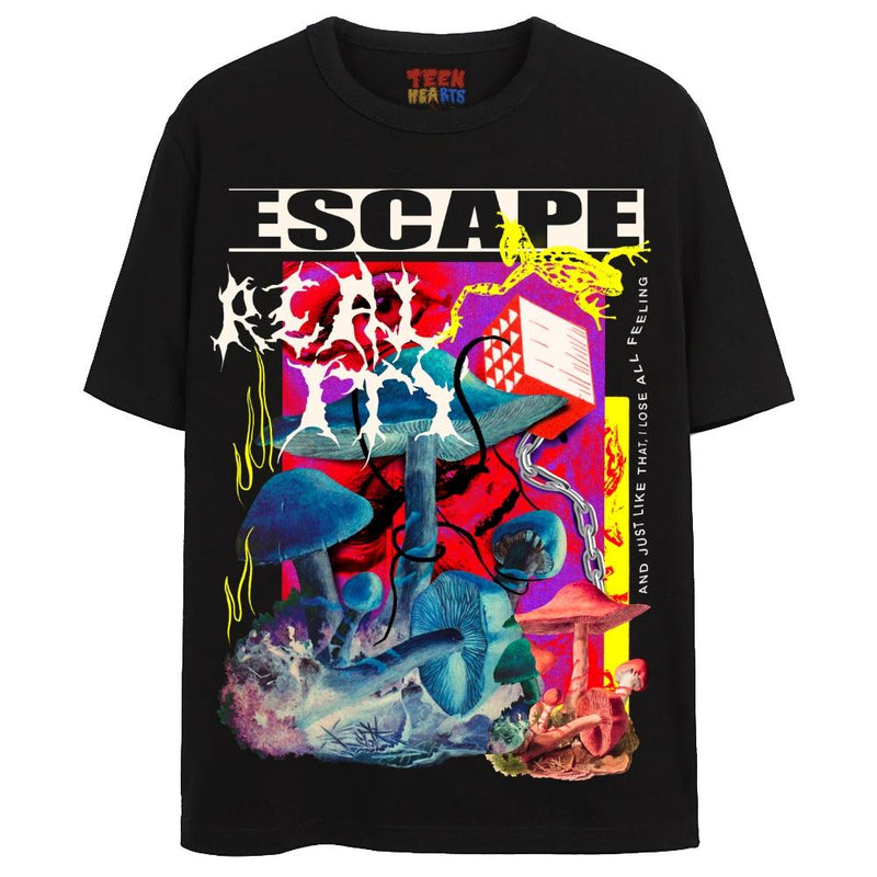 ESCAPE REALITY T-Shirts DTG Small Black 