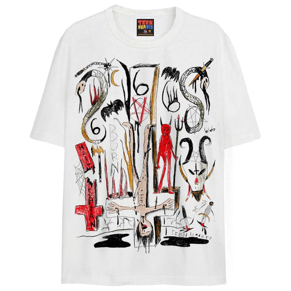 EVIL & OFFENSIVE T-Shirts DTG Small White 
