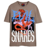 EVIL SNAKES T-Shirts DTG Small Tan 