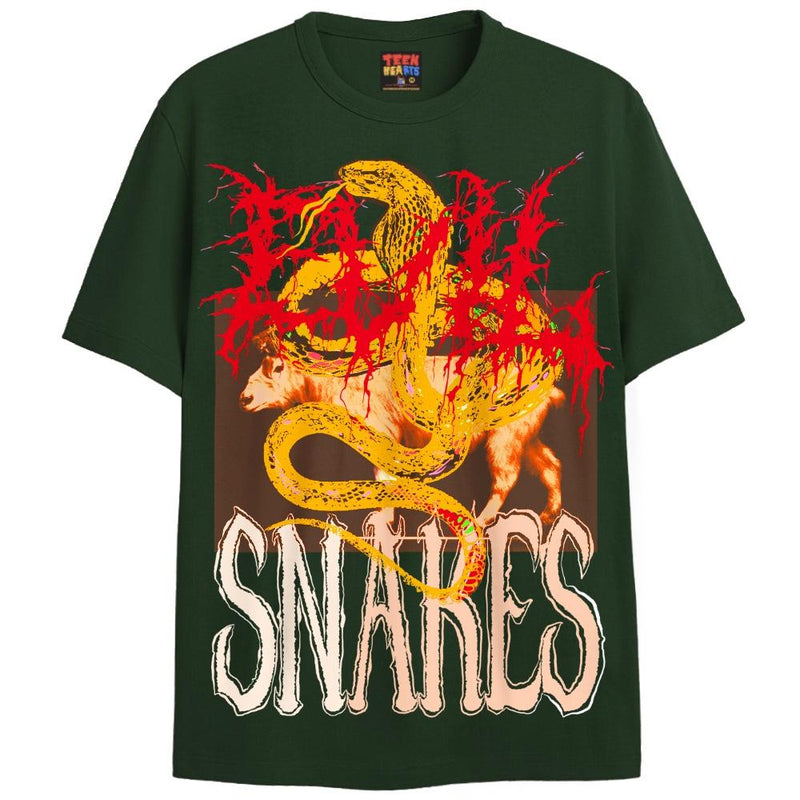 EVIL SNAKES T-Shirts DTG Small Green 