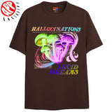 RAINBOW HALLUCINATIONS T-Shirts DTG Small BROWN 
