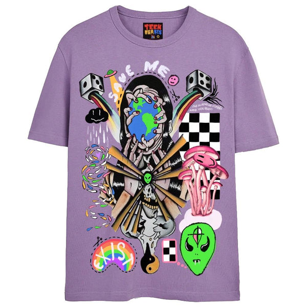 LET ME EXIST T-Shirts DTG Small LAVENDER 