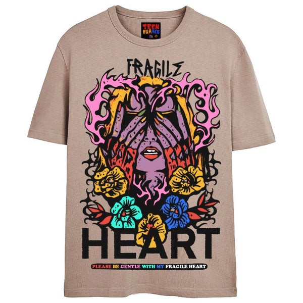 FRAGILE HEART T-Shirts DTG Small TAN 