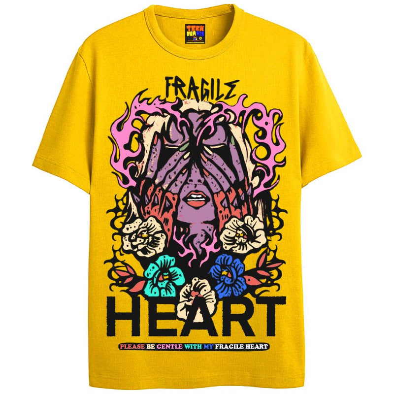 FRAGILE HEART T-Shirts DTG Small YELLOW 