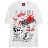 SKULL FRAGMENTS T-Shirts DTG Small White 