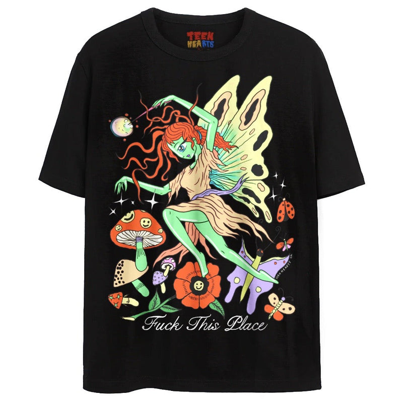 F THIS PLACE T-Shirts DTG Small Black 