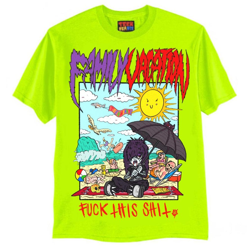 FAMILY VACATION T-Shirts DTG Small Green 