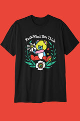 FUCK WHAT YOU THINK T-Shirts DTG Small BLACK 