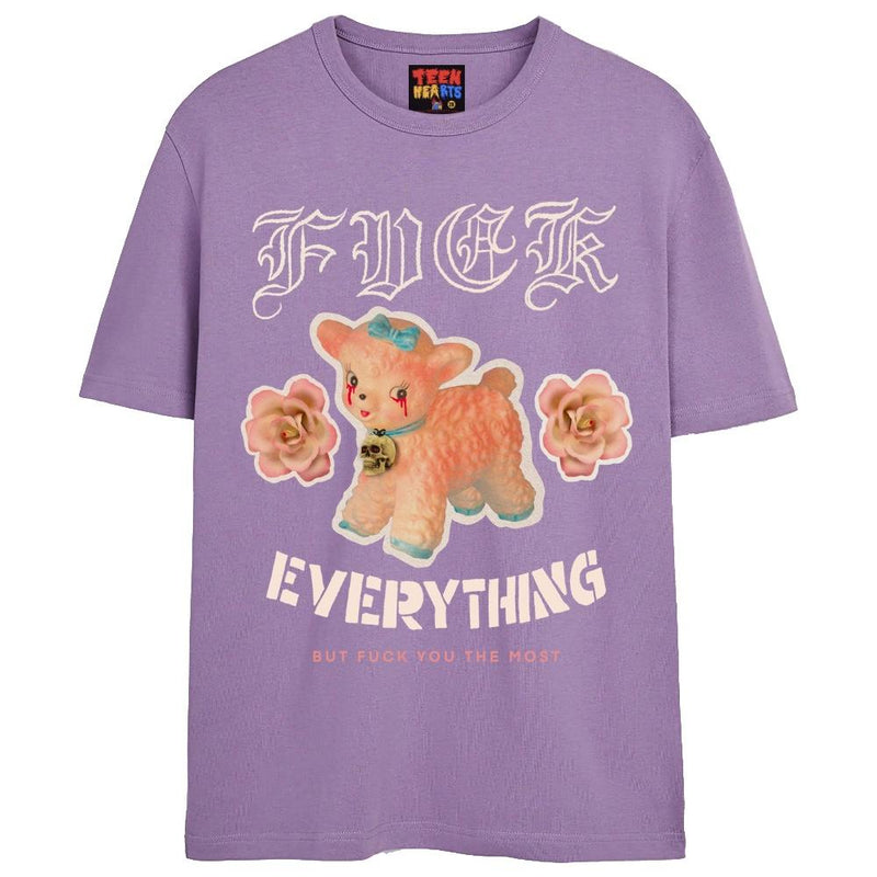 F YOU THE MOST T-Shirts DTG Small Lavender 