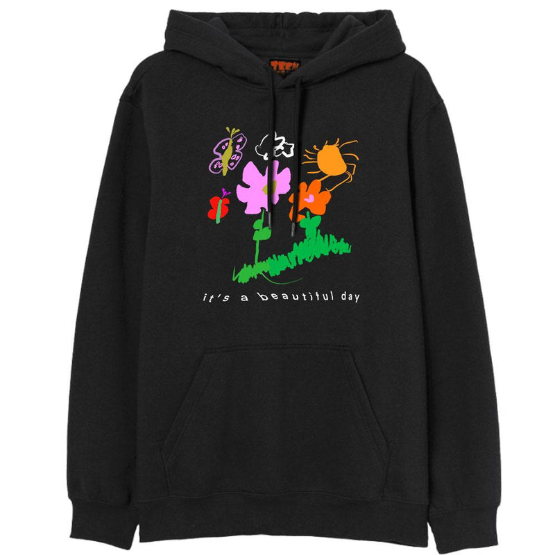 BEAUTIFUL DAY Hoodies DTG Small BLACK 
