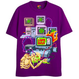 GAME OVER T-Shirts DTG Small Purple 