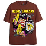 GOING BANANAS T-Shirts DTG Small Brown 